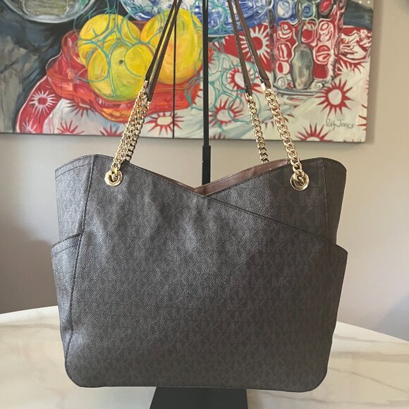 Michael Kors Jet Set Travel Large Chain Shoulder Tote - Picture 2 of 8